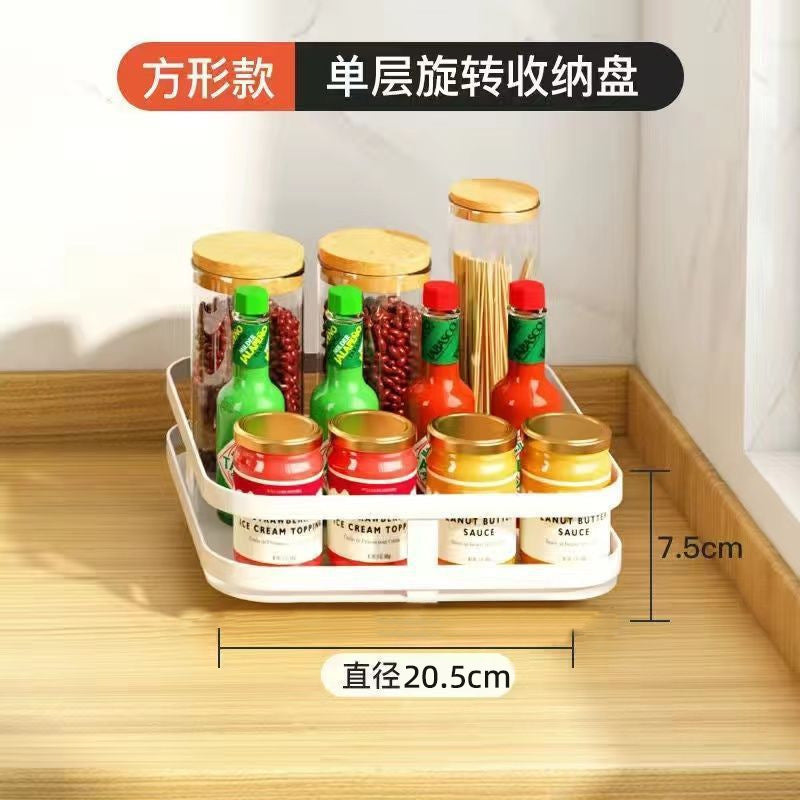 Kitchen Rotating Spice Rack Kitchen Countertop Supplies Seasoning Storage Rack360Rotating Kitchen Storage Rack Organizer