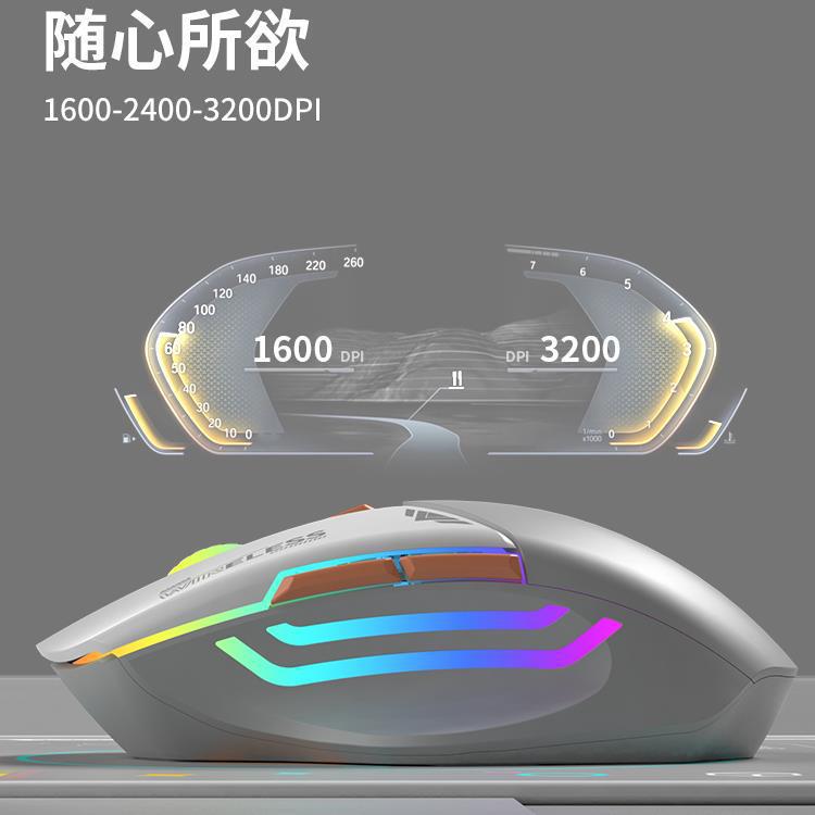 E-Sports Wireless Bluetooth Mouse Silent Silent Mechanical Gaming Rechargeable Laptop Office Mouse Wholesale