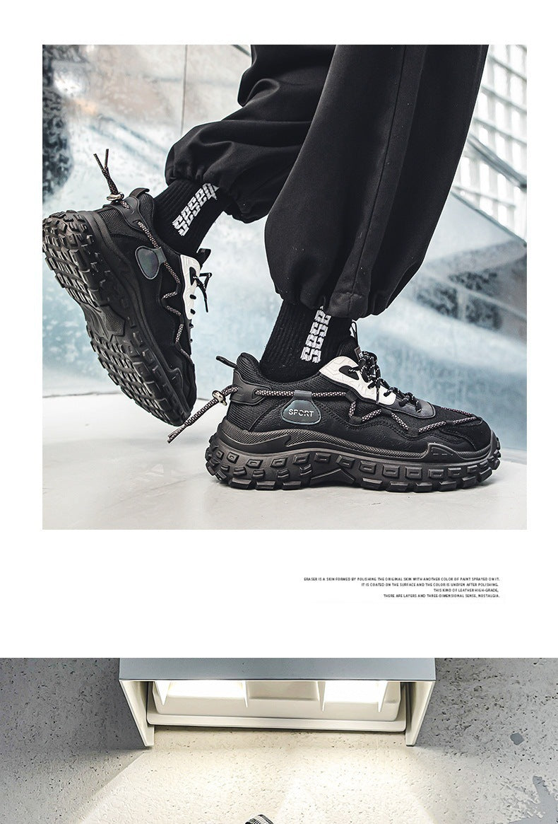 Hot-Selling Men's Shoes Spring Summer Breathable Mesh Shoes Versatile Men's Sports Sneakers Casual Running Thick-Soled Tire Dad Shoes