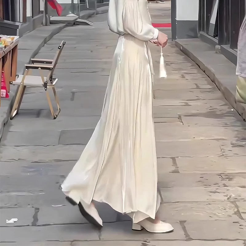 This Year's Trend: Beautiful, Youthful, Fashionable, Elegant Midi Skirt for Women with a High-End Feel, Flowing New Chinese Style National Style Skirt, Niche