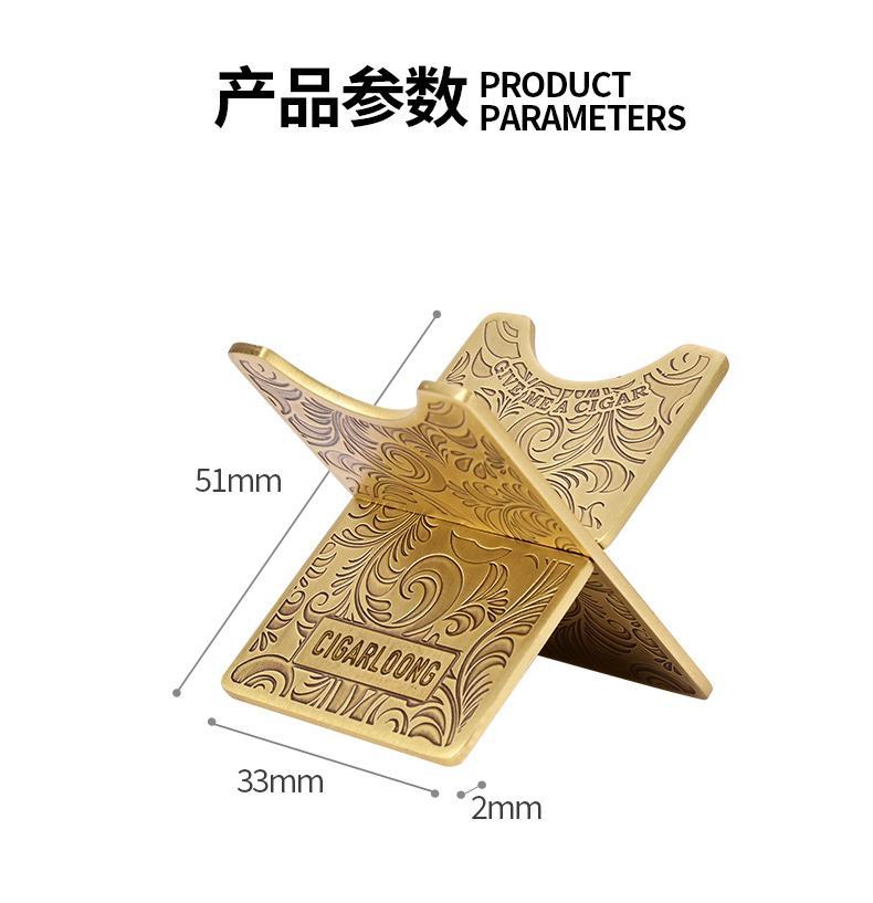 Dragon Eggplant （CIGARLOONG） Cigar Holder Lightweight Cross Portable Stainless Steel Folding Open and Close Holder