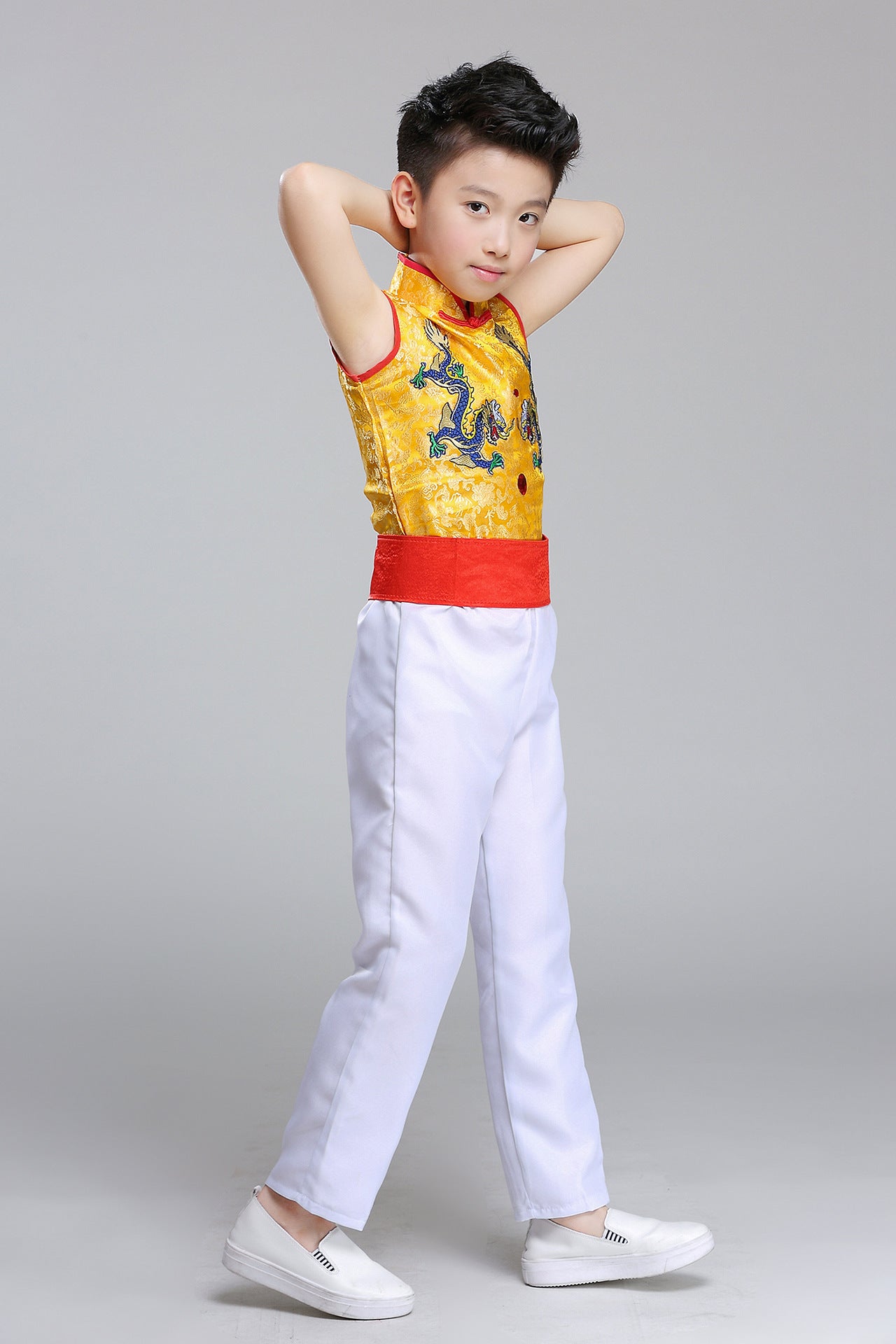 Children's Performance Costumes for Boys and Girls Chinese Style Primary and Secondary School Students Chorus Costumes Princess Dress Puffy Skirt Long Pants Performance Costumes