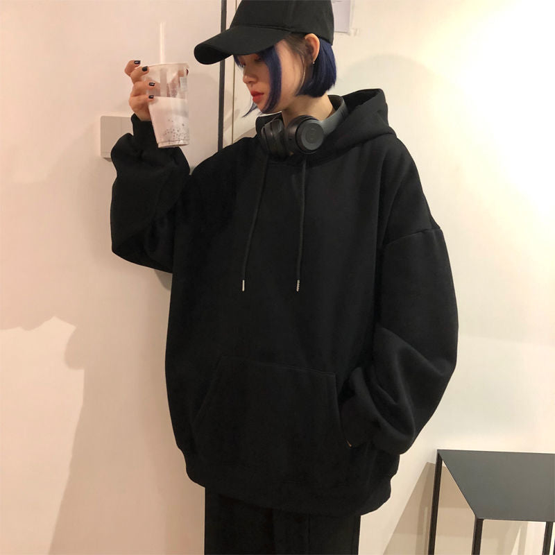 Fashionable Versatile Hooded Sweatshirt for Men Autumn Wear2024New Loose Fleece-Lined Versatile Casual Cardigan Couple Jacket
