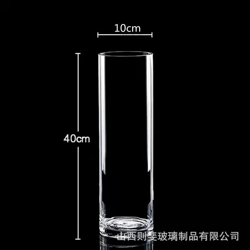 Zefei One-Piece Dropshipping Internet Celebrity Transparent Straight Glass Vase Bedroom Desktop Living Room Dining Table Fresh Flower Arrangement Ornament