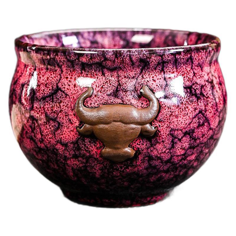Kiln Change Five Elements Cup Kung Fu Tea Cup Large Capacity Exclusive Master Cup Tasting Cup Tea Bowl High-end Commemorative Tea Cup Gift Box