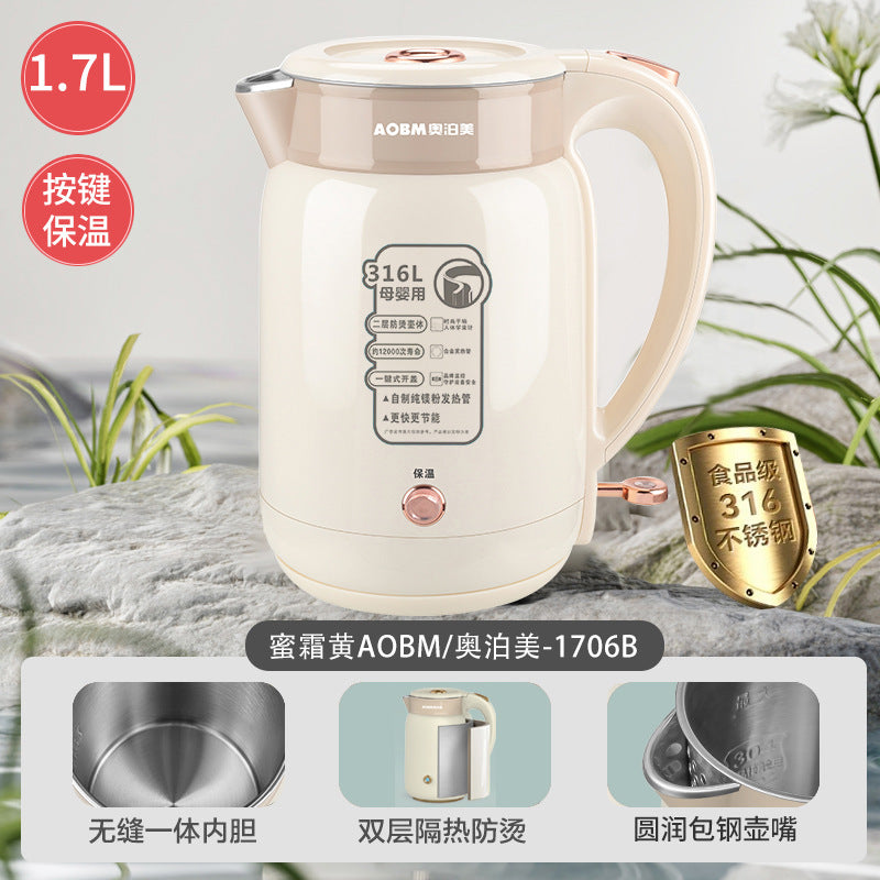 Aobomei ABOM Electric Kettle316Stainless Steel Seamless Inner Liner Insulated Kettle Electric kettle
