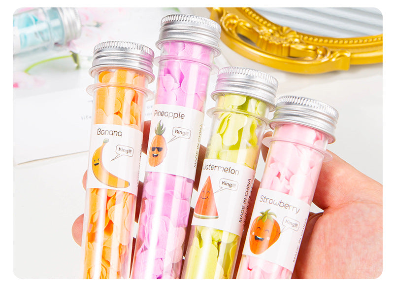 Outdoor Portable Hand Washing Travel Disposable Paper Soap Tablets Test Tube Soap Flower Soap Paper Bottle Flower Shape Soap Tablets