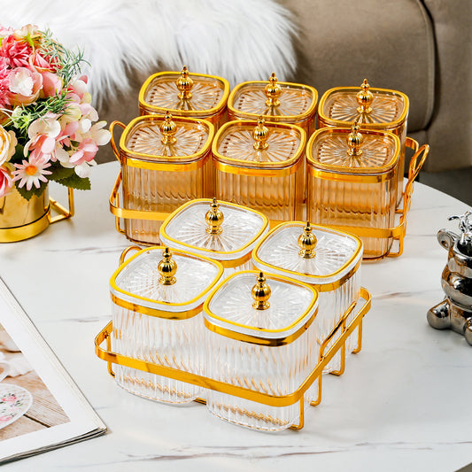 Light Luxury Sealed Box Household Kitchen Wall-Mounted Salt and MSG Storage Jar Seasoning Spice Storage Special Sealed Combination Set