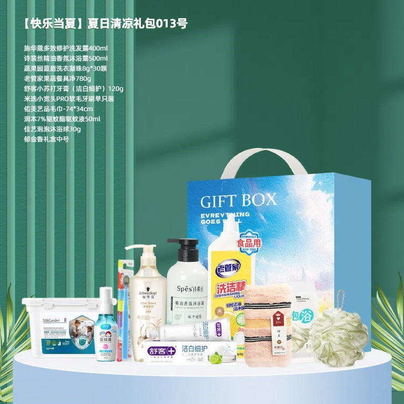 Summer Daily Care Gift Pack High Temperature Cooling Corporate Employee Welfare Wash and Care Gift Box Business Set Souvenir