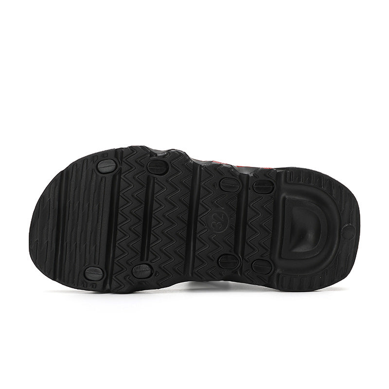 Boys' Fashion Sandals Summer New Children's Velcro Big Kids Student Sports Soft Sole Beach Shoes Non-Slip