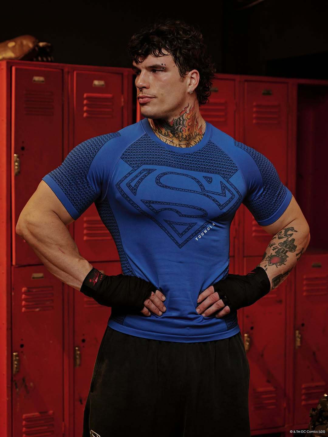 YOUNGLA New American-style Muscle Fitness Men's Sports Short Sleeve Casual Running Quick-dry Breathable Tight-fitting Shirt t T-shirt