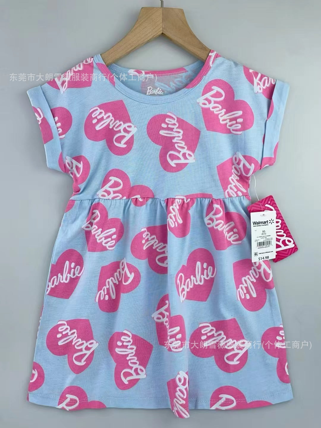 New Printed Turn-Down Collar Children's Dress