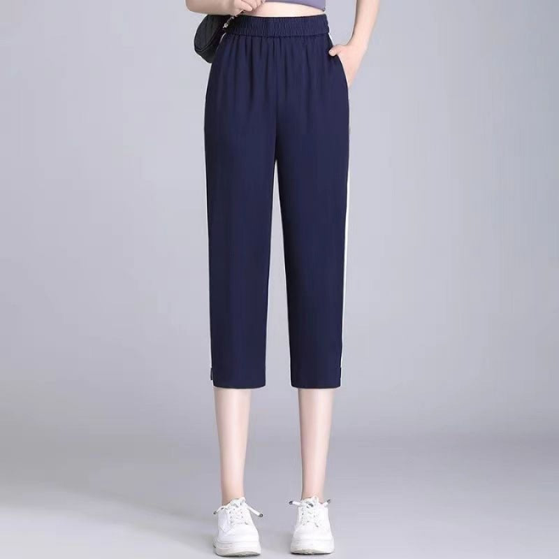 Ice Silk Quick-Dry Pants for Women2025Summer New Trendy Sports Pants Casual Harem Thin Seven-point Women's Pants