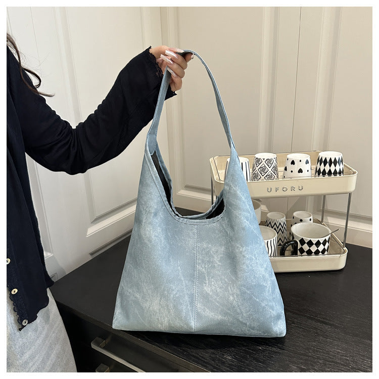 European and American Style Large Capacity Women's Bag2025Summer New Fashionable Single Shoulder Tote Bag Casual Underarm Bag