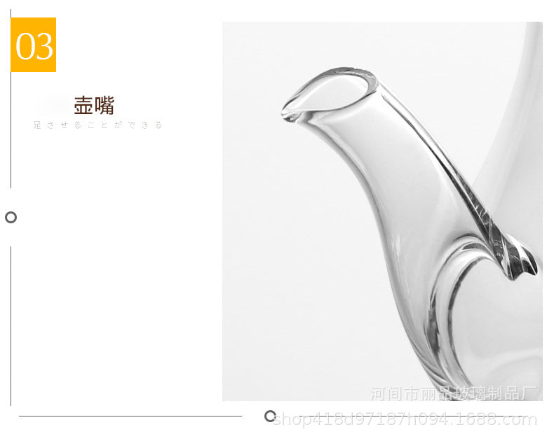 Manufacturer Wholesale Glass Teapot Stainless Steel Filter Inner Liner Flower Tea Brewing Teapot Electric Ceramic Stove Heating Tea Kettle