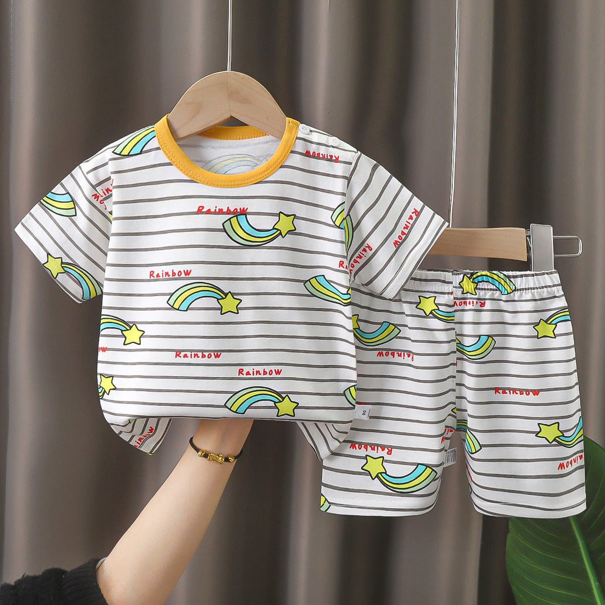 Children's Summer Short Sleeve Set a Cotton-like Boys' and Girls' Clothing t T-shirt Baby Summer Clothing2025Children's Clothing