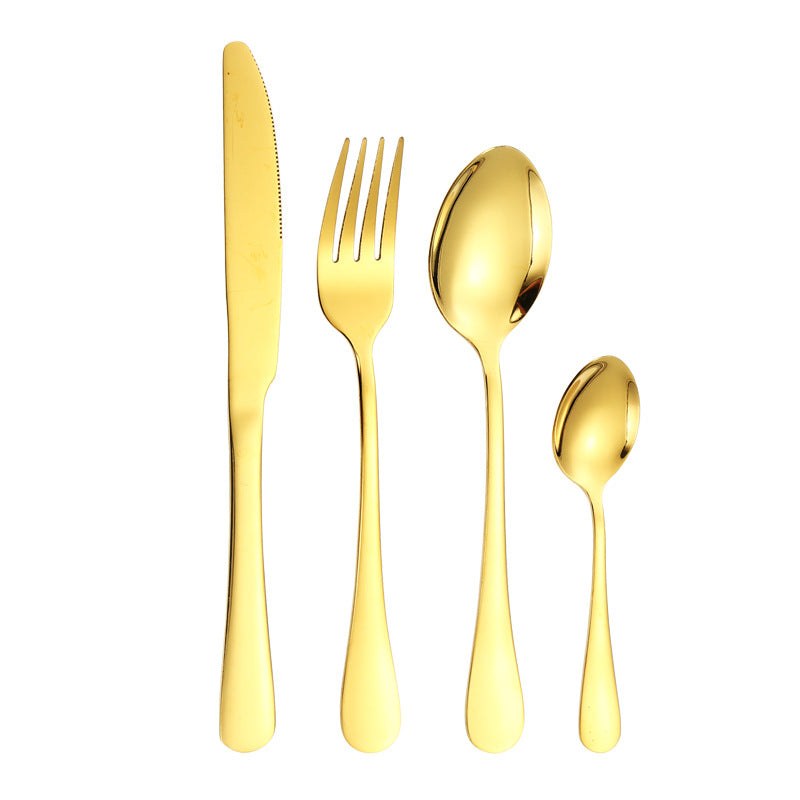 tableware set Stainless Steel Tableware1010Series Western Dining Rack Knife Fork Spoon24Set of Color Boxes
