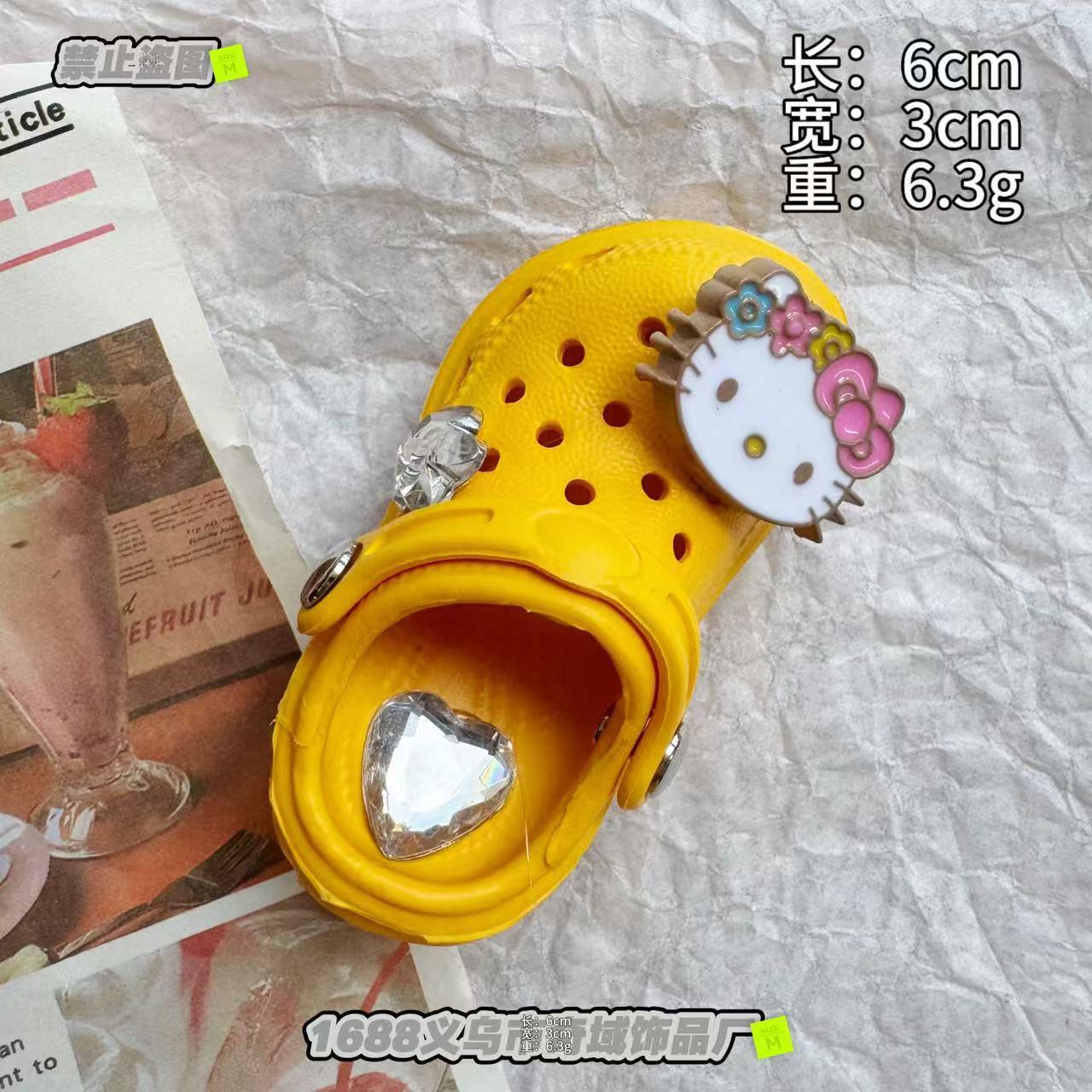 Diamond-Encrusted Cute Cartoon Cat Slippers Hair Clip Duckbill Clip Fresh Sweet Versatile Hair Accessories Headwear Unique Design