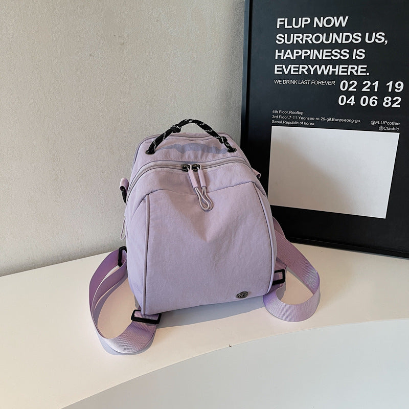 Cross-Border New Japanese Style Shell Small Backpack for Women, Commuting Versatile Crossbody Shoulder Bag, Fashionable Casual Mini Backpack