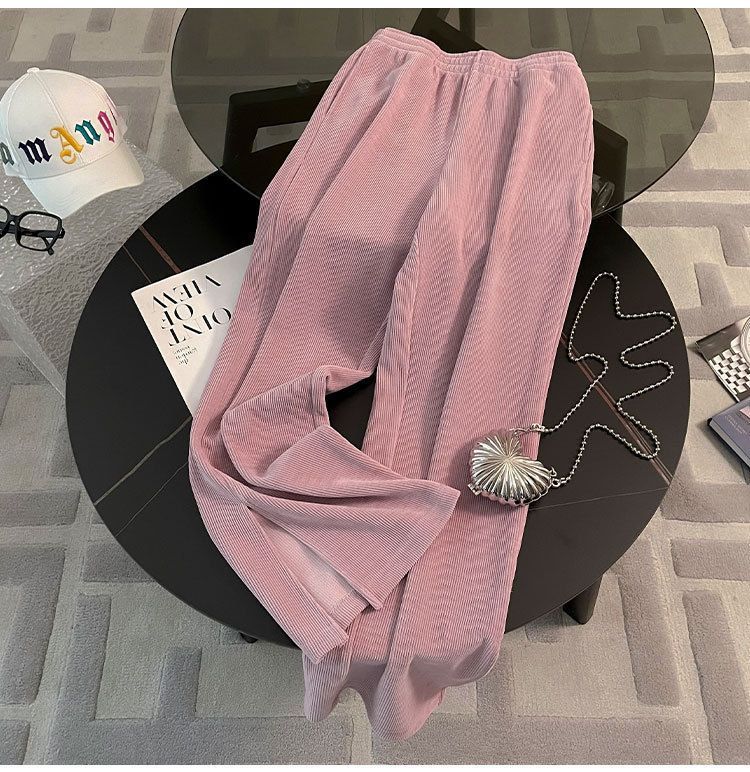 Casual Sports Suit for Women, Spring and Autumn New Loose Short Hooded Top with Draped Split Wide-Leg Pants Two-Piece Set