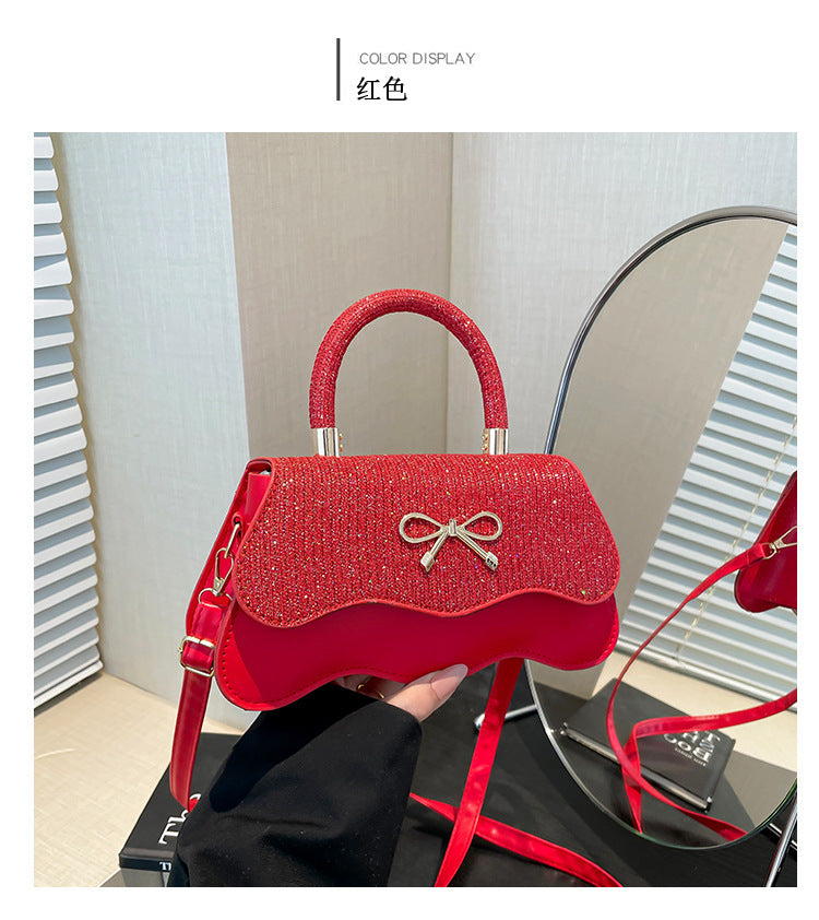 Fashion Trend Casual Simple Texture Baguette Bag2025Summer new style women's personalized shoulder crossbody bag