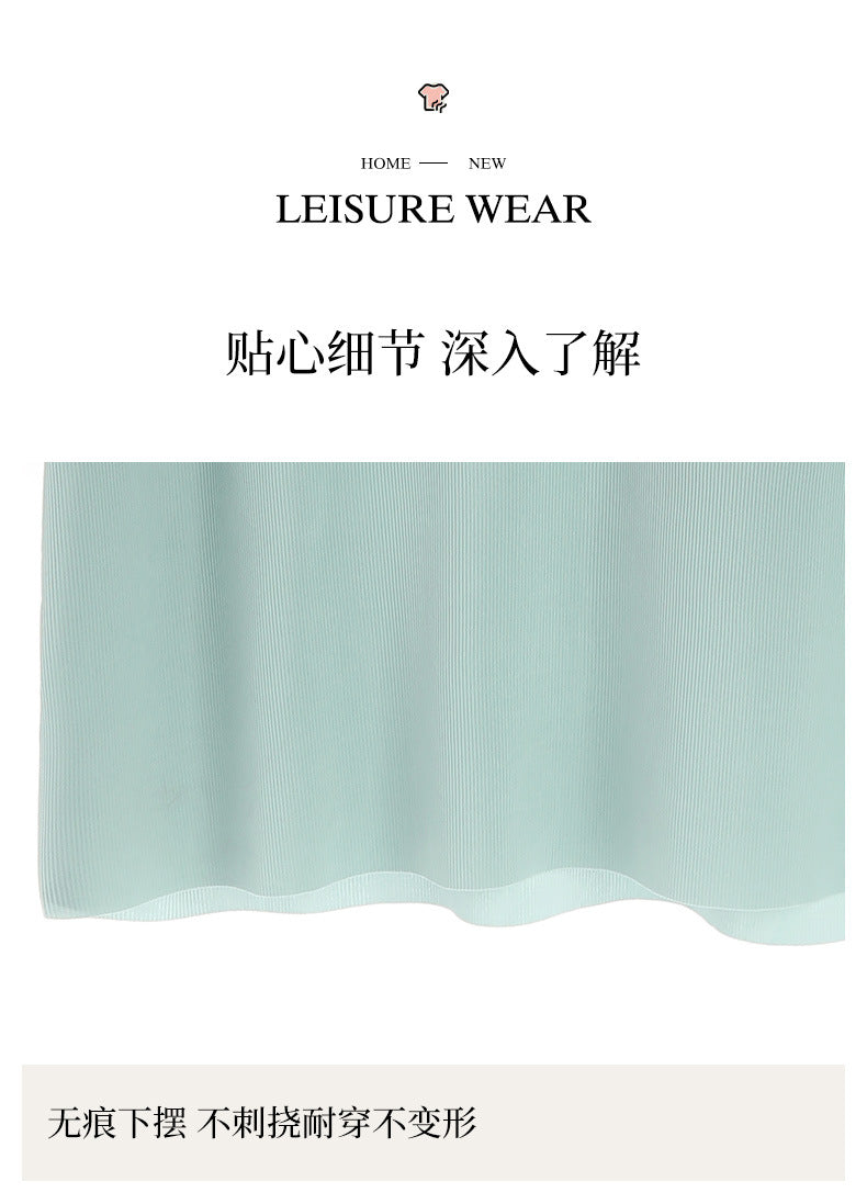TikTok Kuaishou Internet Celebrity Loose Women's Couple Pajamas Ice Silk Two-Piece Set Casual Homewear Summer Pajamas for Women