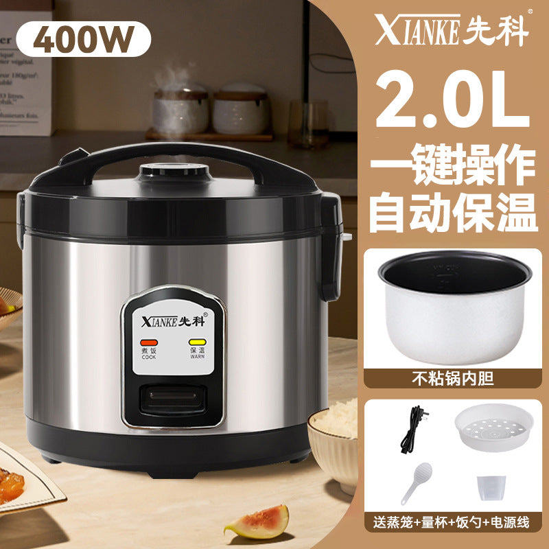 Mini Rice Cooker3-4Small Rice Cooker1-2People304Stainless Steel Food Grade Inner Tank Household Old Style5-6
