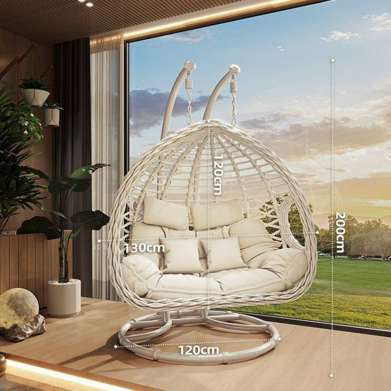 Outdoor Hanging Basket Chair Swing Courtyard Double Hanging Chair Home Balcony Indoor Internet Celebrity Bird's Nest Hammock Rattan Chair Rocking Chair