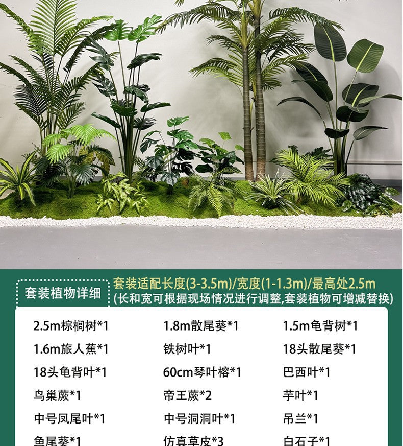 Artificial Plant Landscaping Large Anthurium Traveler's Palm Potted Plant Office Dining Room Staircase Under Cabinet Window Green Plant Decoration