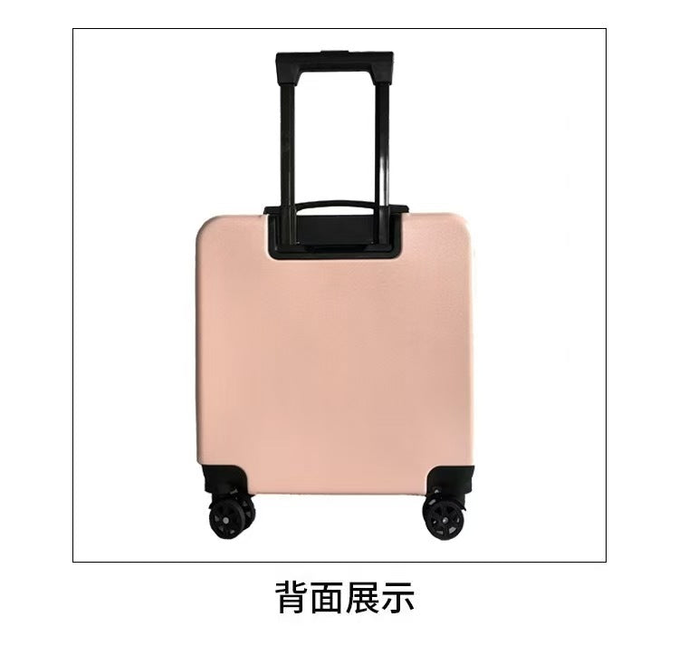 New181-inch Biscuit Children's Trolley Case Elementary School Student Luggage with Printed Words logo Cute male and female baby suitcase