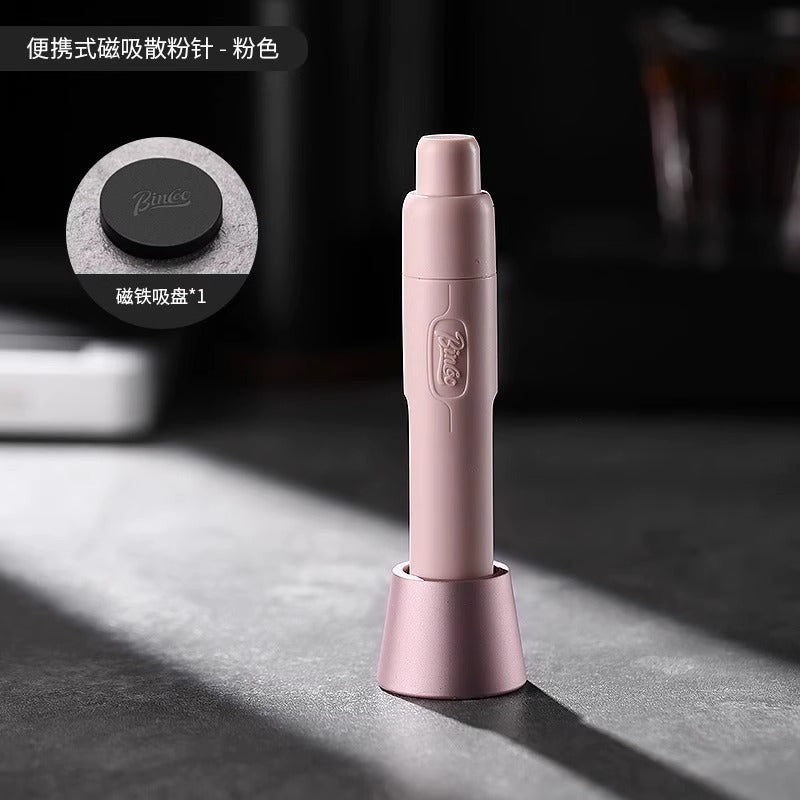 Bincoo Telescopic Magnetic Stainless Steel Powder Needle Coffee Powder Needle Evenly Stirring and Breaking Clumps Black