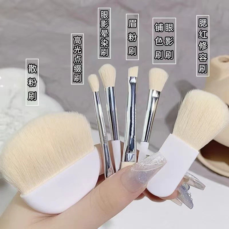 New6Travel size makeup brush set portable beginner brushes mini i Loose Powder Contour Concealer Dotting Brush