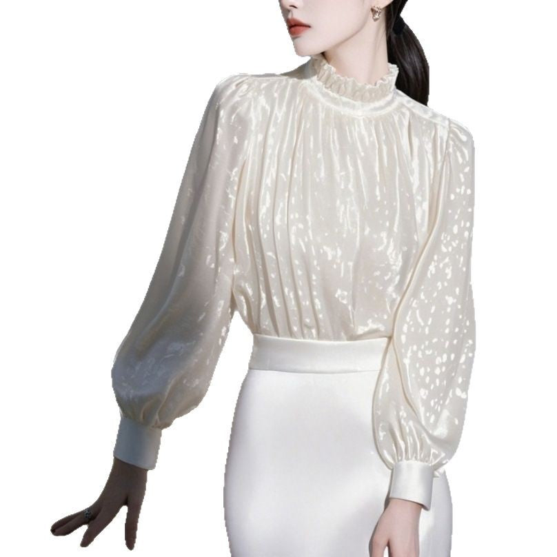 Unique and Super Beautiful White Shirt for Women, High-End Luxury, Youthful and Stylish Little Chanel Style Inner Top2025Spring