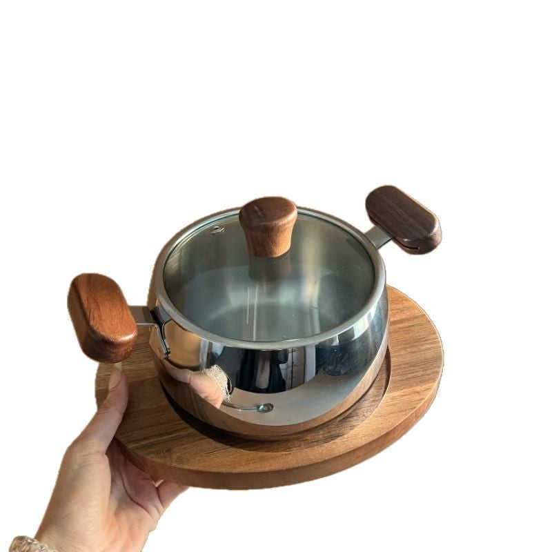 For one person316Stainless Steel Baby Food Supplement Pot Small Milk Pot Household Baby Steaming and Cooking Integrated Soup Pot Steamer