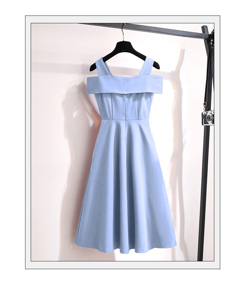 Cross-Border2025New Plus Size Off-Shoulder Elegant Dress for Plus Size Women Fashionable Tummy Covering Slimming Waist Dress Trendy