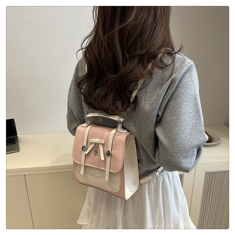 Single Shoulder Double Shoulder Women's Bag2025New Fashionable Girly Casual Multi-use Small Square Bag Spring Summer Hot-selling Women's Bag