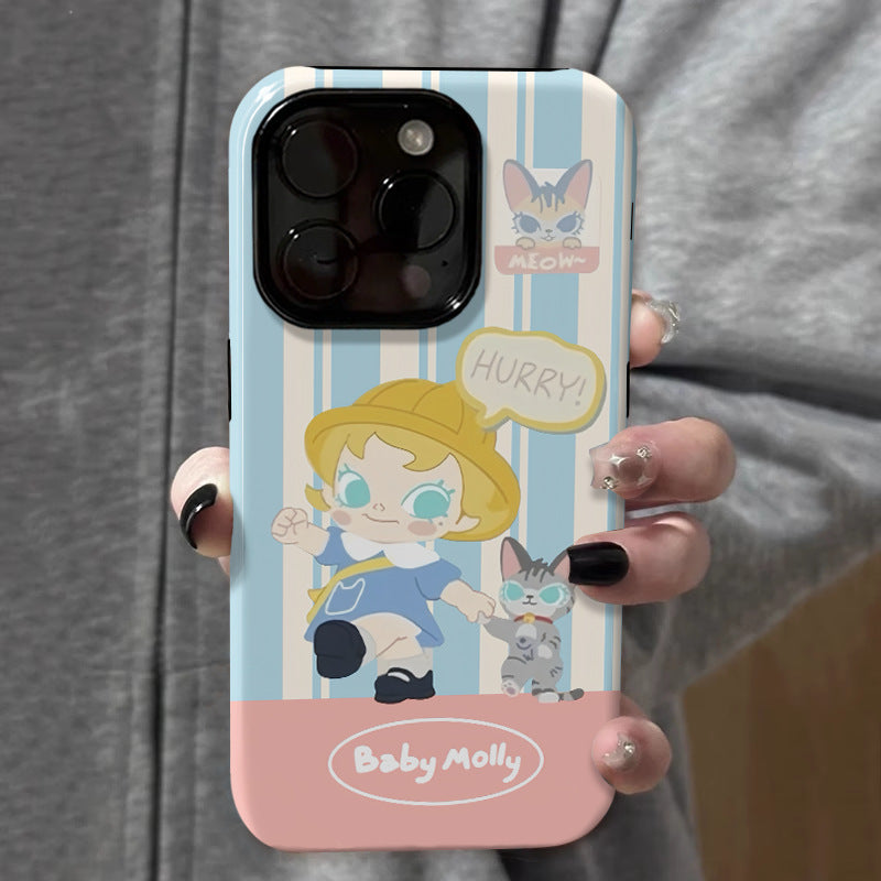 Jasmine and the Kitten Suitable for Apple's new phone case for girls, Japanese-style cartoon