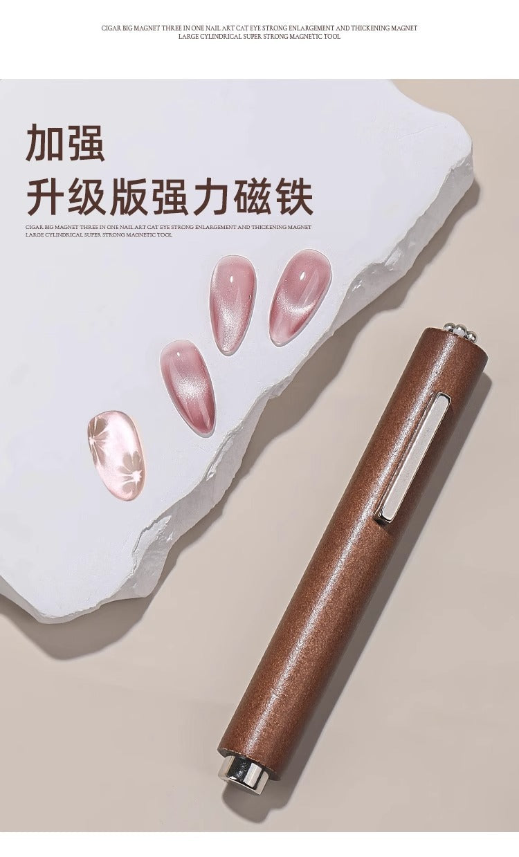 Cigar Large Magnet 3-in-1 Nail Art Cat Eye Strong Large Thick Magnet Large Cylinder Super Strong Magnetic Tool