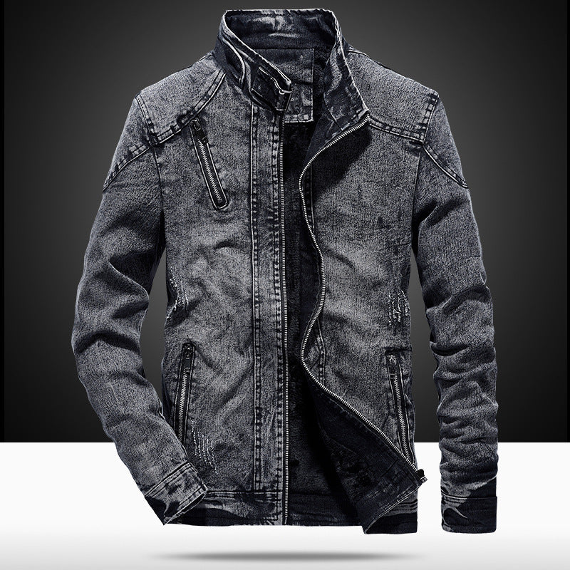 New Men Fall/Winter Korean Style Trendy Cotton Slim Fit Men's Vintage Jacket