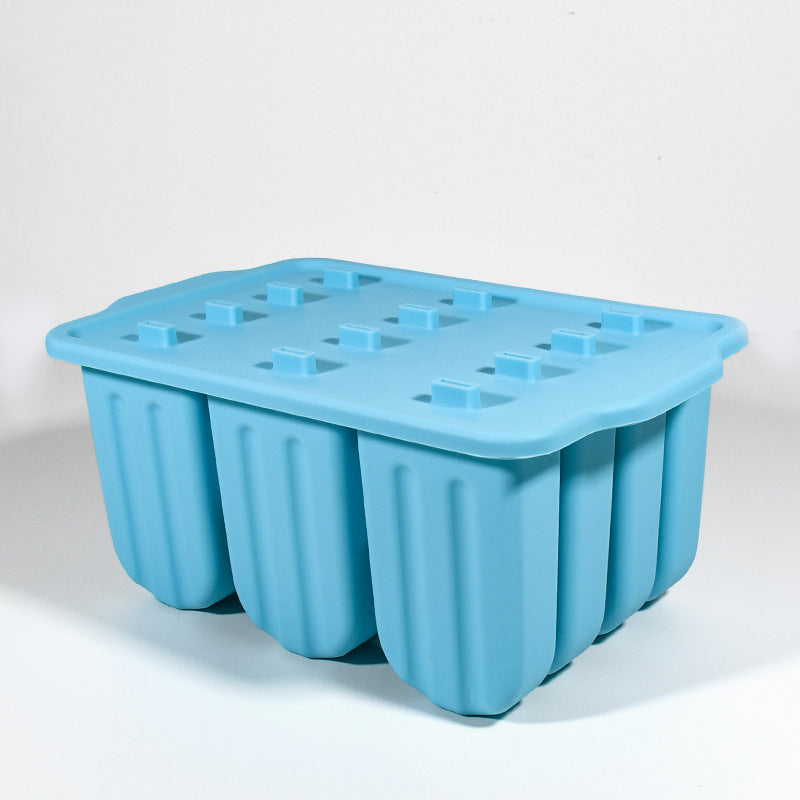 【Same Low Price】Amazon12Ice Cream Mold Easy Release Silicone Popsicle Mold Ice Cream Mold with Lid Ice Cream Mold