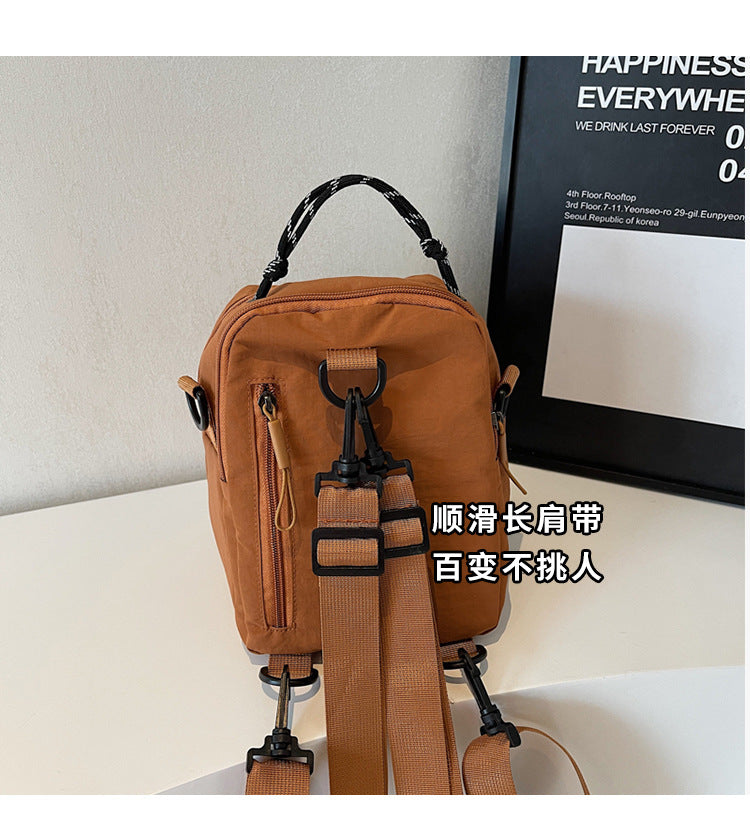 Cross-Border New Japanese Style Shell Small Backpack for Women, Commuting Versatile Crossbody Shoulder Bag, Fashionable Casual Mini Backpack