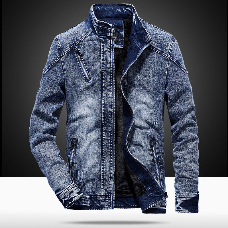 New Men Fall/Winter Korean Style Trendy Cotton Slim Fit Men's Vintage Jacket