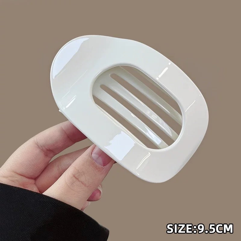 Cross-Border New Hot-Selling Flat Oval Hair Clip Duckbill Clip Strong Grip Back of Head Hair Bun Simple Clip Hair Accessory