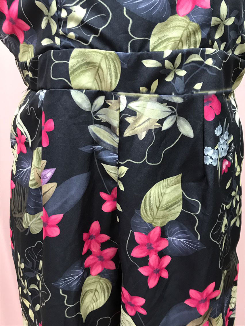 Independent Station European and American2025New Amazon Four-Color Polka Dot Wide-Leg Pants Long Pants Digital Print Backless Jumpsuit
