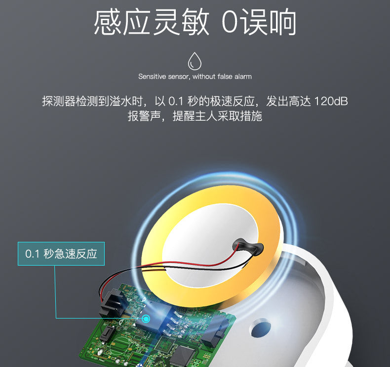 Kerui Water Immersion Alarm Home Smart Home Full Water Leak Detection Alarm Factory Direct Sale Water Immersion Detection