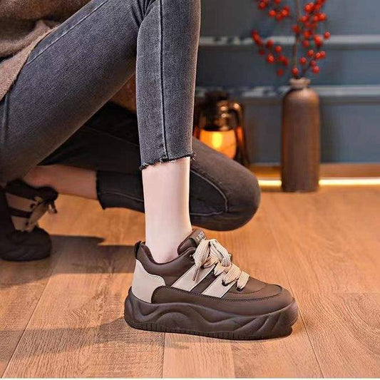 Chunky Sneakers for Women, Autumn and Winter Soft Sole Loafers, Women's Cotton Shoes2025Winter new style fleece-lined thick-soled casual sports sneakers