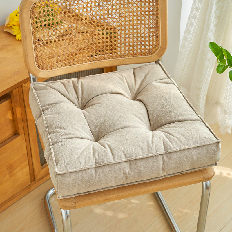 Northern Europe ins Solid Color Cushion Office Chenille Thickened Chair Pad Bedroom Bay Window Cushion Tatami Futon