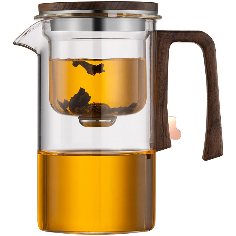 New Style Slim Waist Rodless Elegant Cup One-Click Magnetic Filter Glass Teapot Automatic Tea-Water Separation Tea Cup