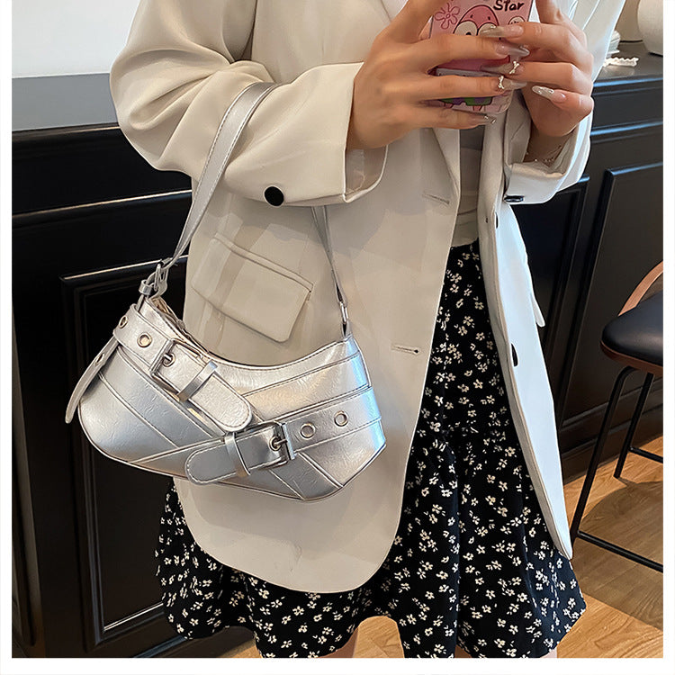 Women's Bag2025New Bag Niche Texture Baguette Bag Retro Underarm Bag Versatile ins Trendy Single Shoulder Crossbody Bag