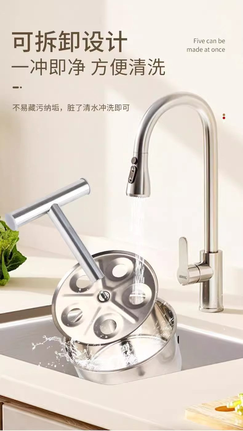 Stainless Steel Press Meatball Maker Household Creative Hand-Pressed Meatball Maker Can Make at Once6个